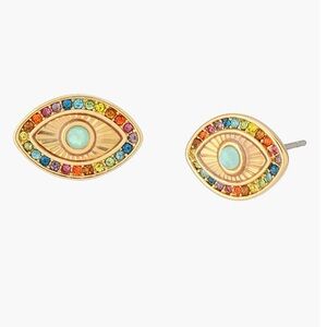 Kurt Geiger Rainbow Evil Eye Stud Earrings